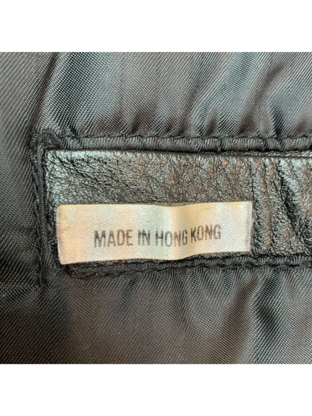 deNaive Leather Moto Bomber Jacket Womens Large Black Snap High Collar - Picture 13 of 14